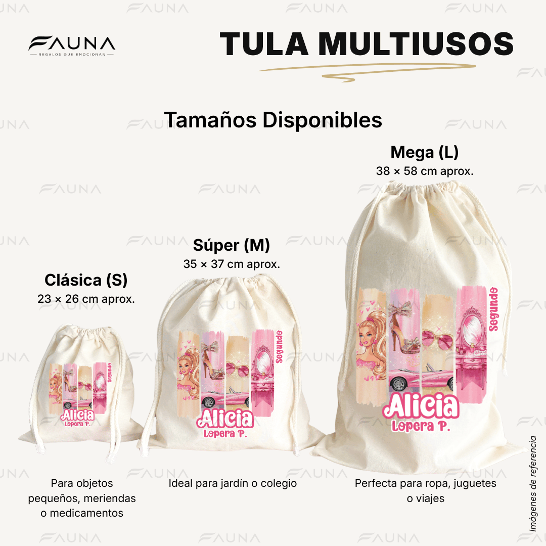 Muñeca Glam 🩷 - Etiquetas Escolares Premium Personalizadas
