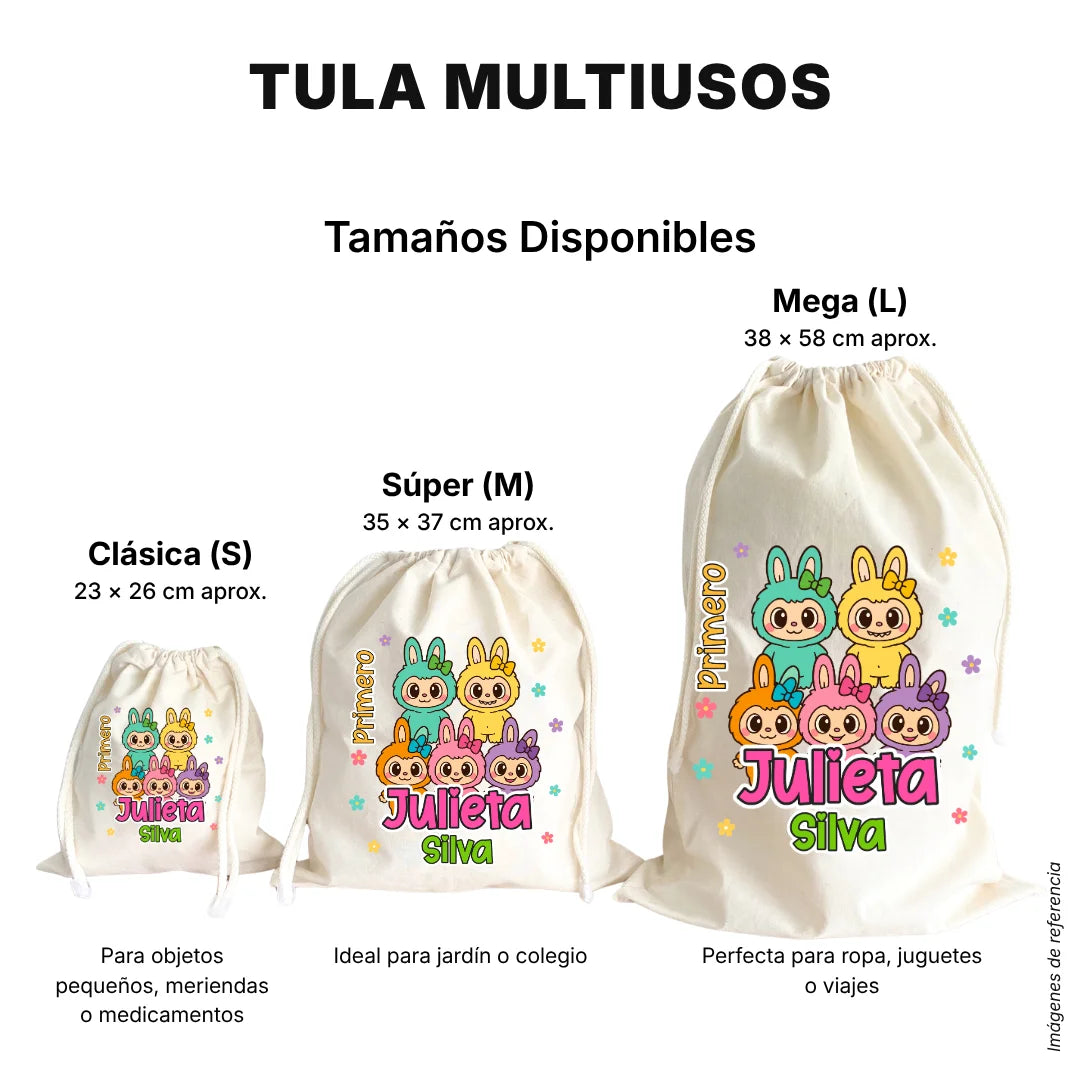 Muñeca Kawaii Colorida – Tula Multiusos Personalizada