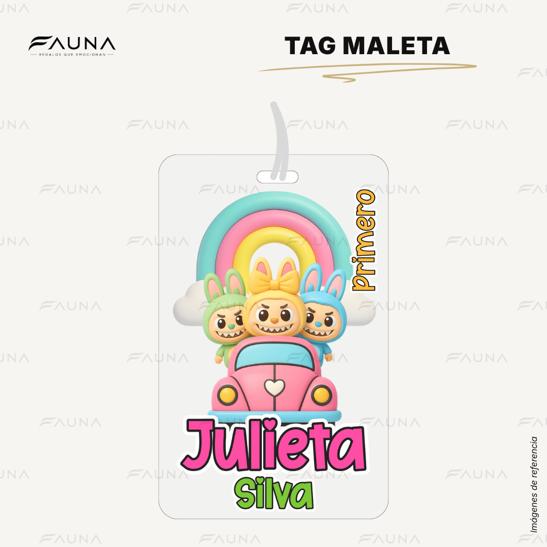 Muñeca Kawaii Colorida 🌈 - Etiquetas Escolares Premium Personalizadas
