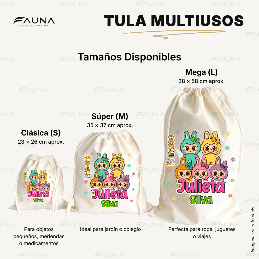 Muñeca Kawaii Colorida 🌈 - Etiquetas Escolares Premium Personalizadas