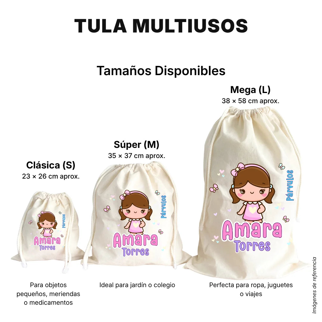 Niñas Kawaii – Tula Multiusos Personalizada