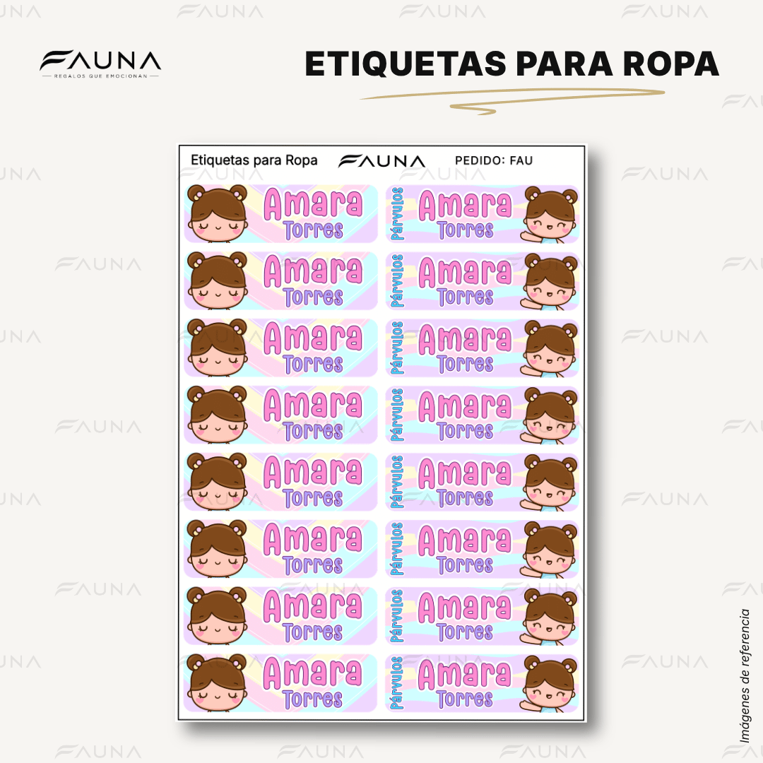 Niñas Kawaii 🌸 - Etiquetas Escolares Premium Personalizadas