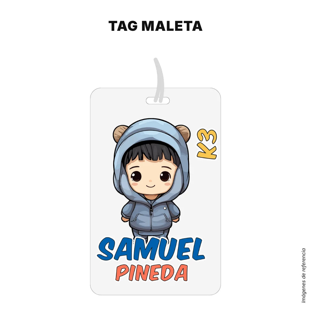 Niños Kawaii – Etiquetas Escolares Personalizadas