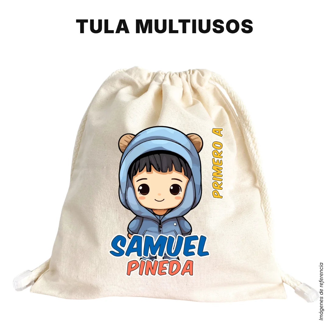 Niños Kawaii – Etiquetas Escolares Personalizadas
