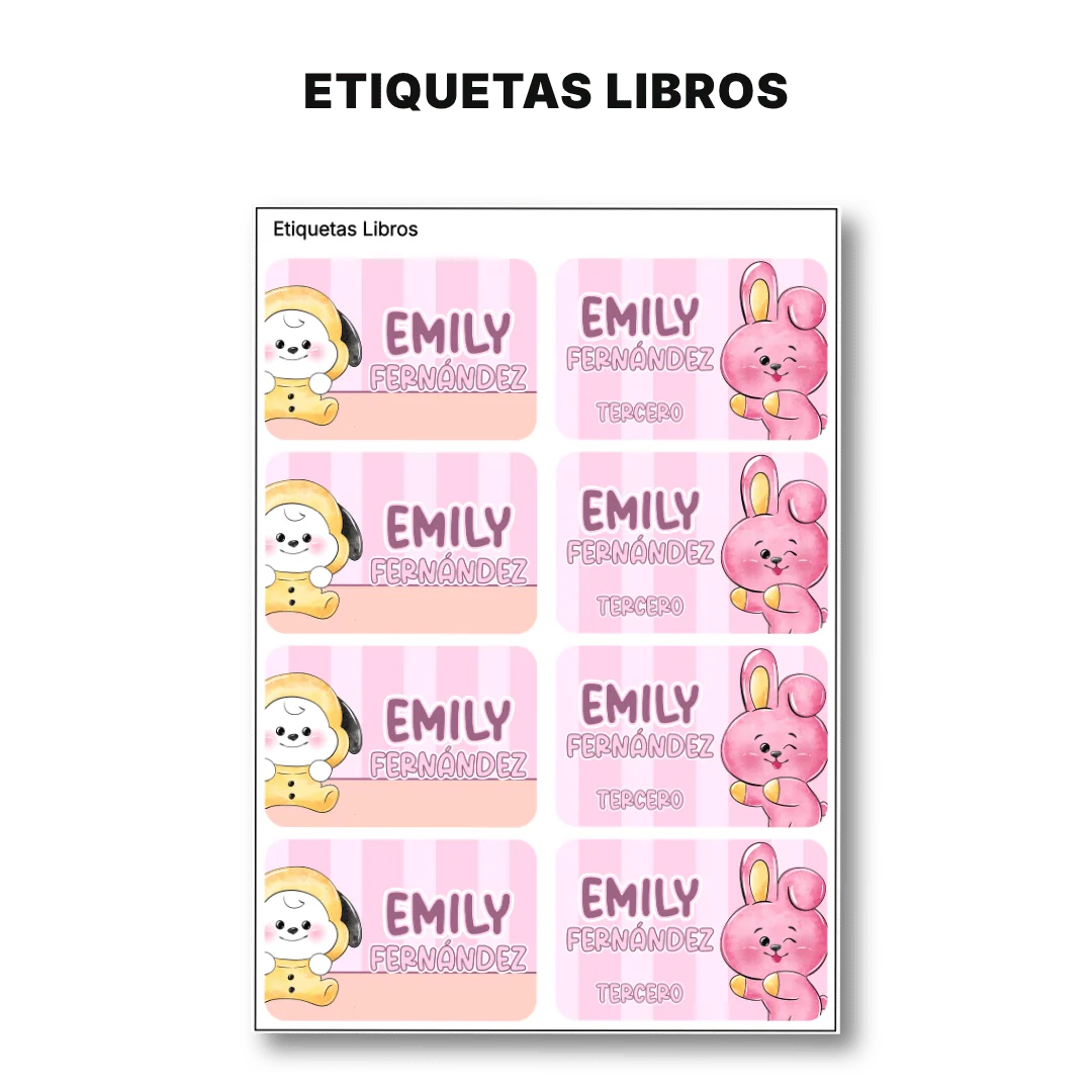 Pandilla Army – Etiquetas Escolares Personalizadas