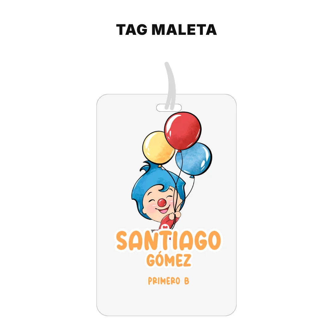 Payasito Feliz – Etiquetas Escolares Personalizadas