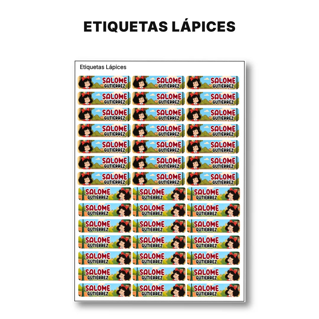Pequeña Filósofa  – Etiquetas Escolares Personalizadas