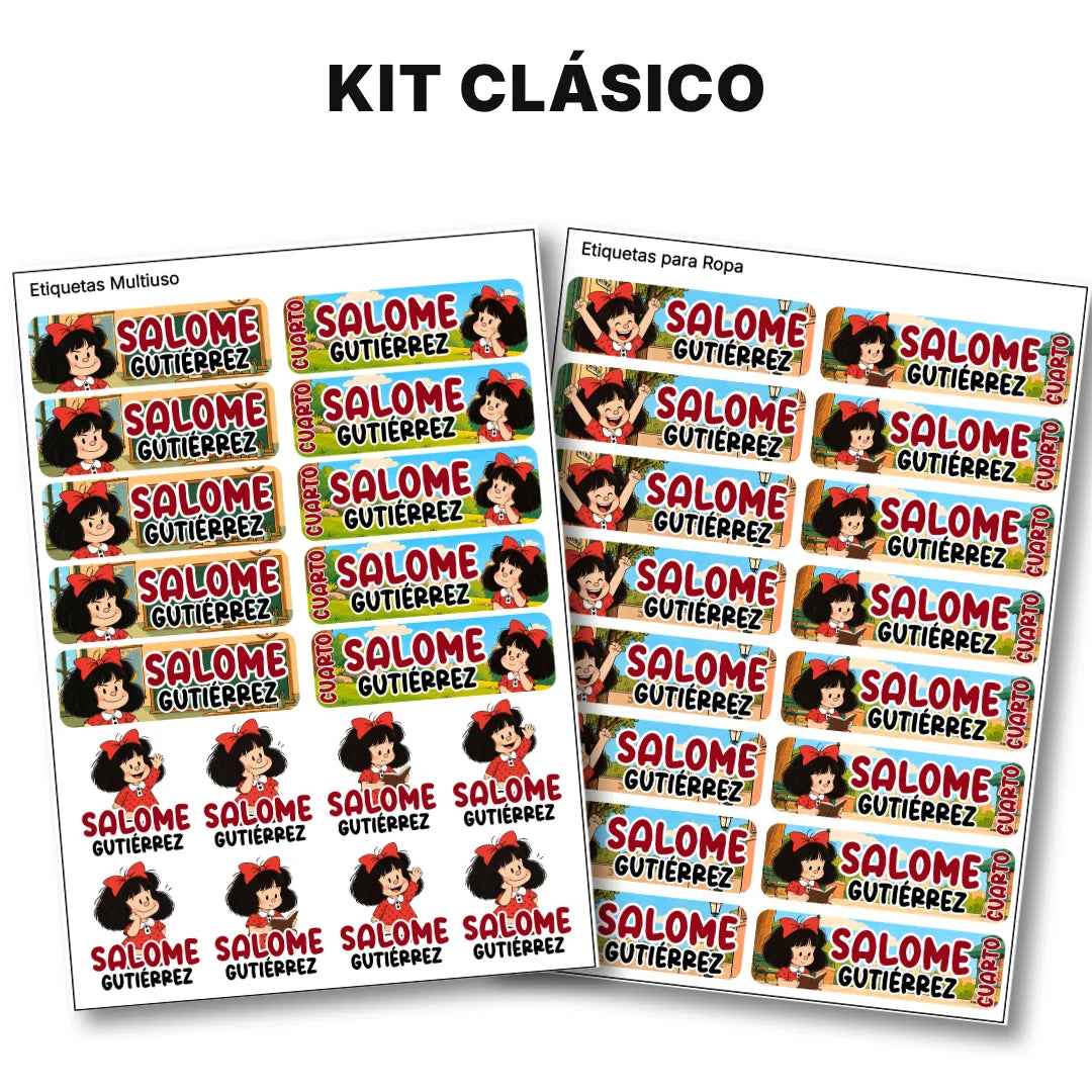 Pequeña Filósofa  – Etiquetas Escolares Personalizadas