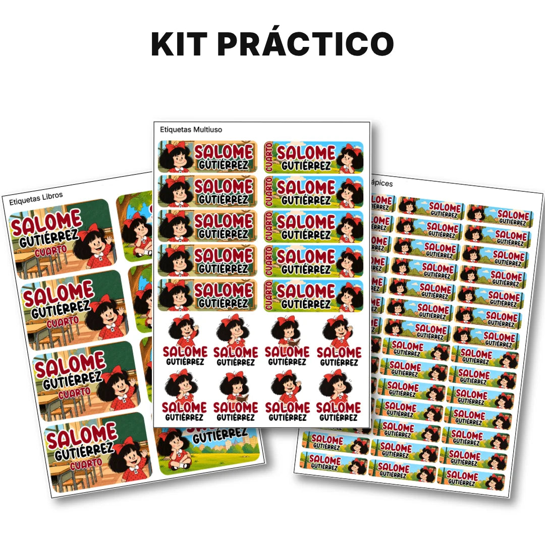 Pequeña Filósofa  – Etiquetas Escolares Personalizadas