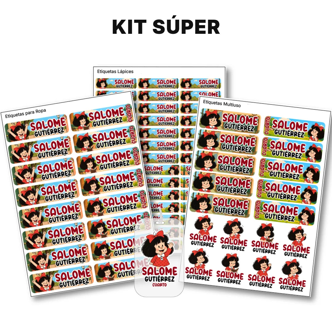 Pequeña Filósofa  – Etiquetas Escolares Personalizadas