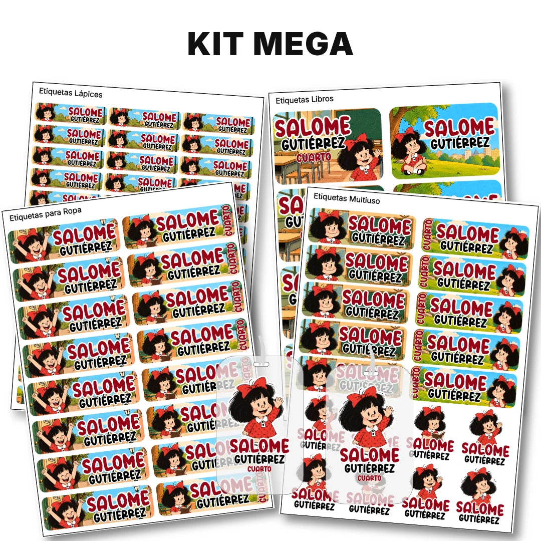 Pequeña Filósofa  – Etiquetas Escolares Personalizadas