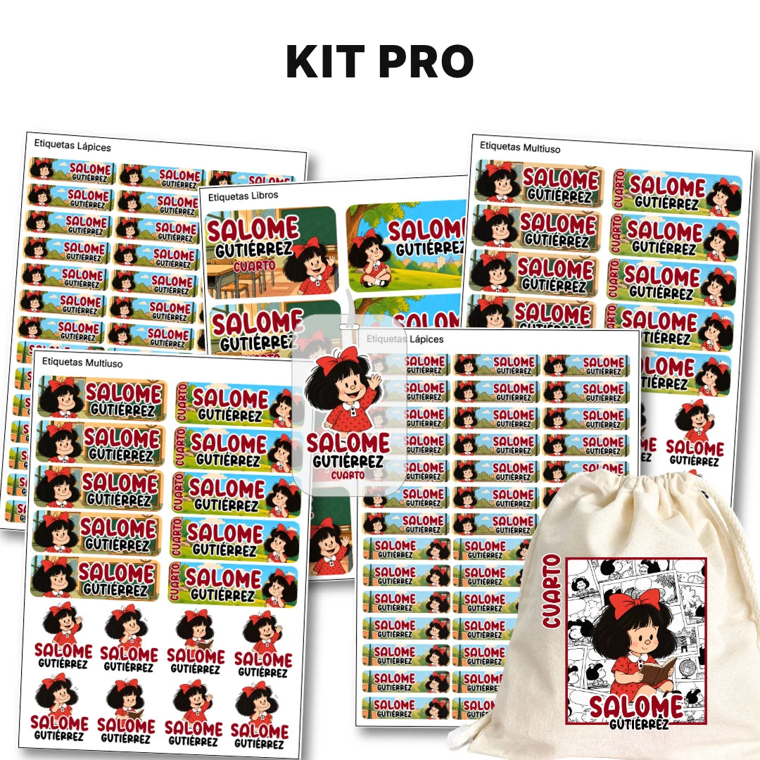 Pequeña Filósofa  – Etiquetas Escolares Personalizadas