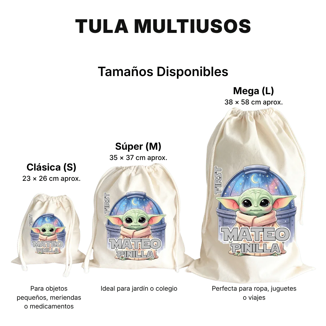 Pequeño Maestro Galáctico – Tula Multiusos Personalizada