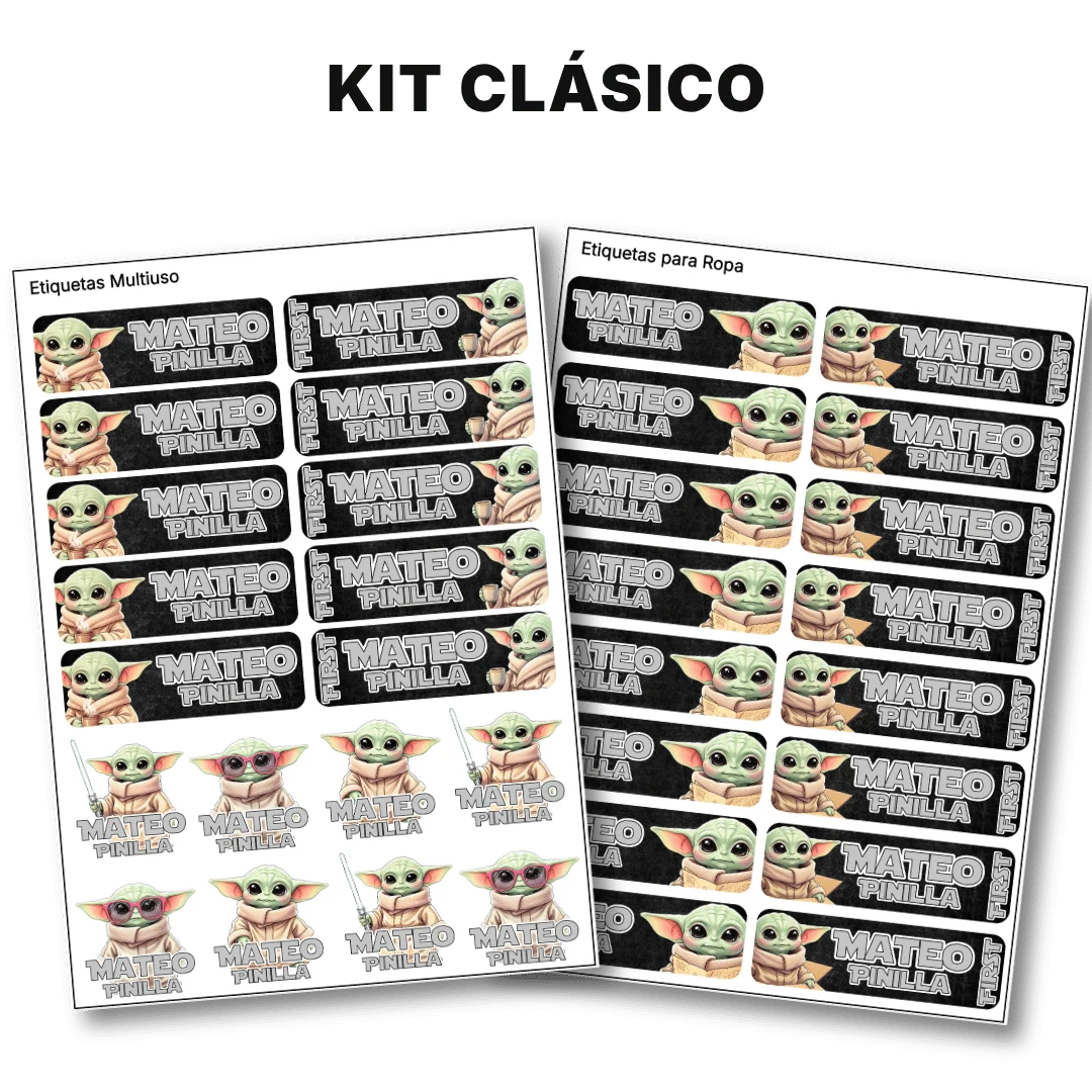 Pequeño Maestro Galáctico – Etiquetas Escolares Personalizadas