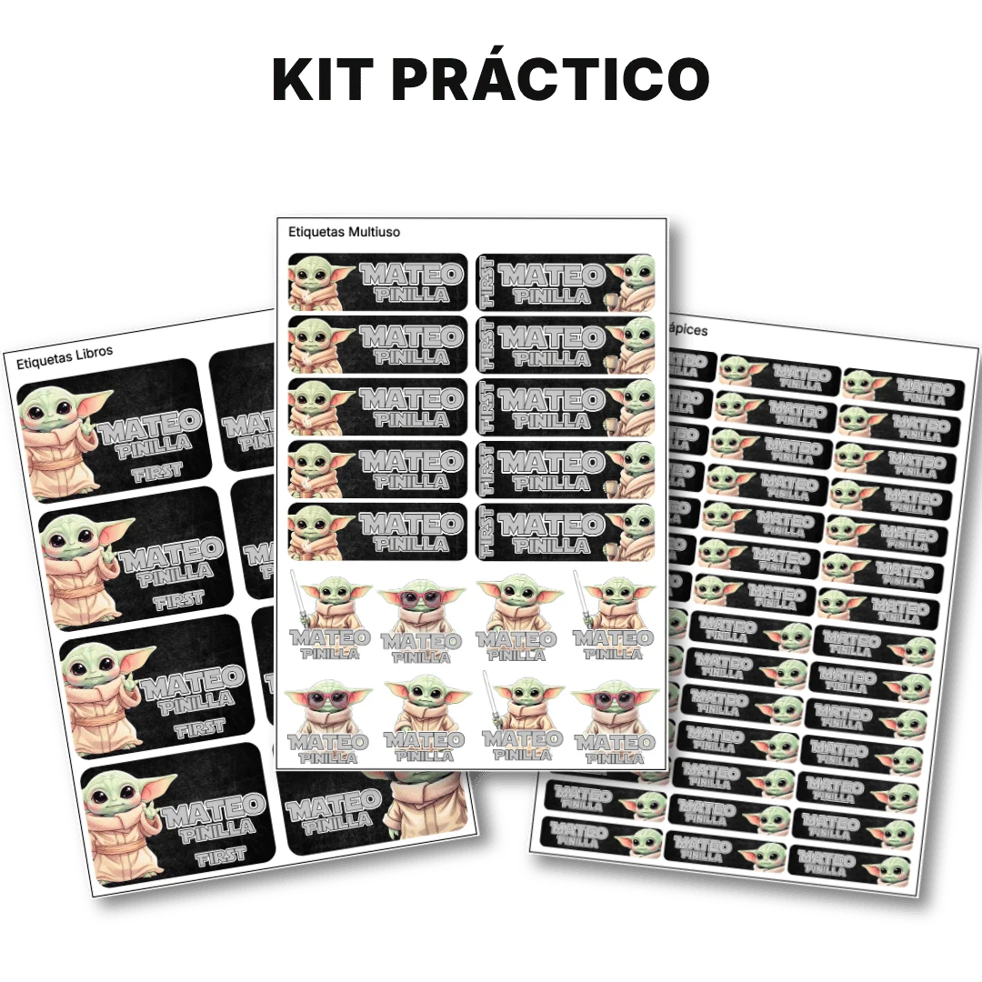 Pequeño Maestro Galáctico – Etiquetas Escolares Personalizadas