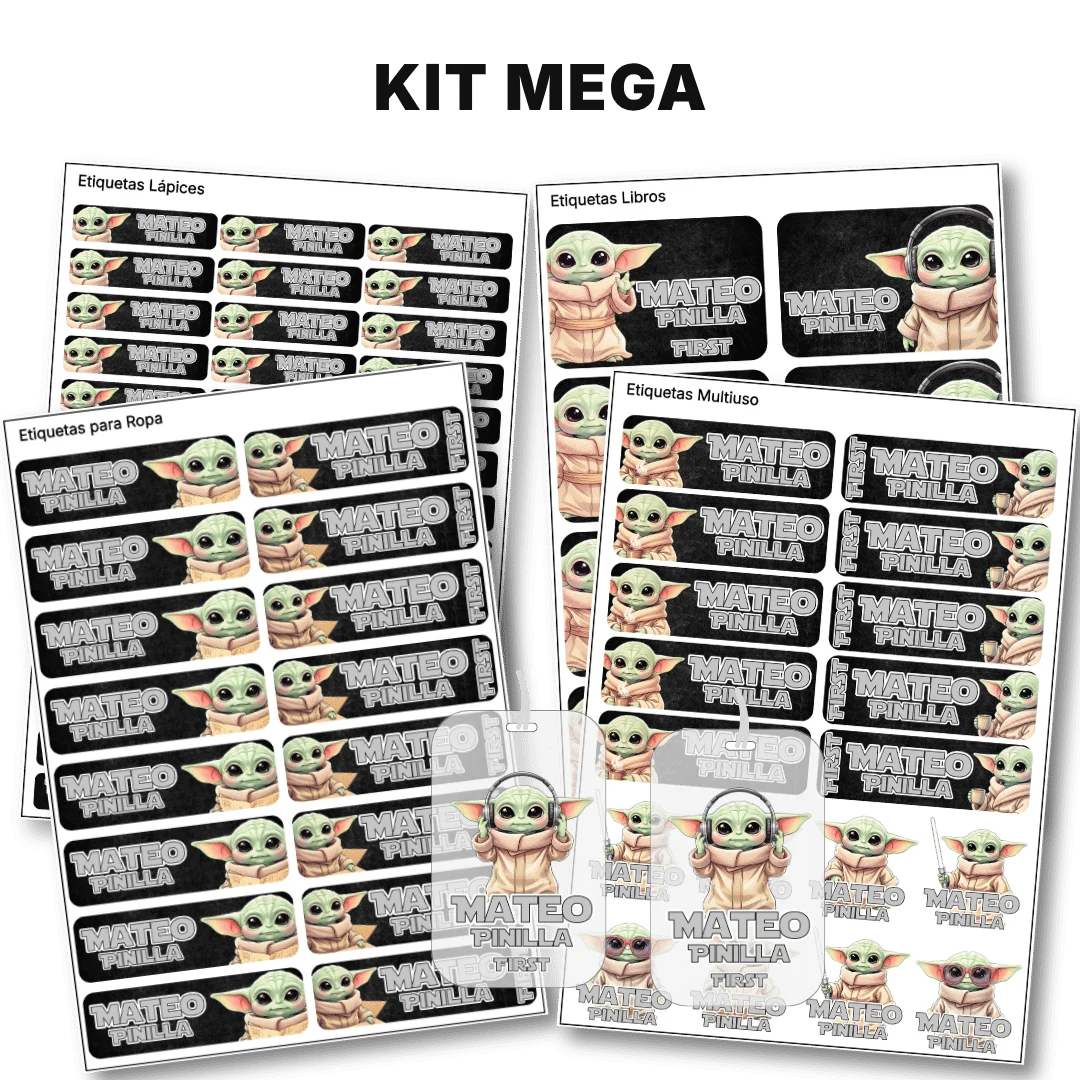 Pequeño Maestro Galáctico – Etiquetas Escolares Personalizadas