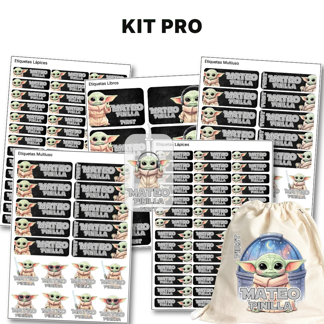 Pequeño Maestro Galáctico – Etiquetas Escolares Personalizadas