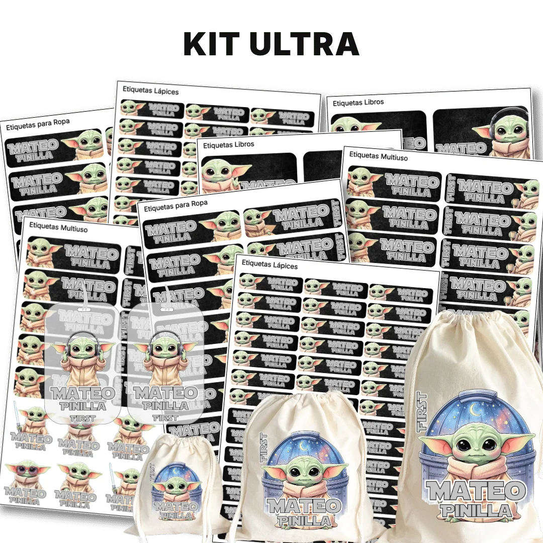 Pequeño Maestro Galáctico – Etiquetas Escolares Personalizadas