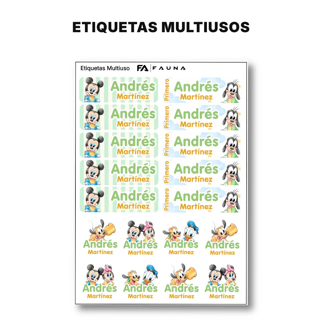 Pequeños Amigos – Etiquetas Escolares Personalizadas