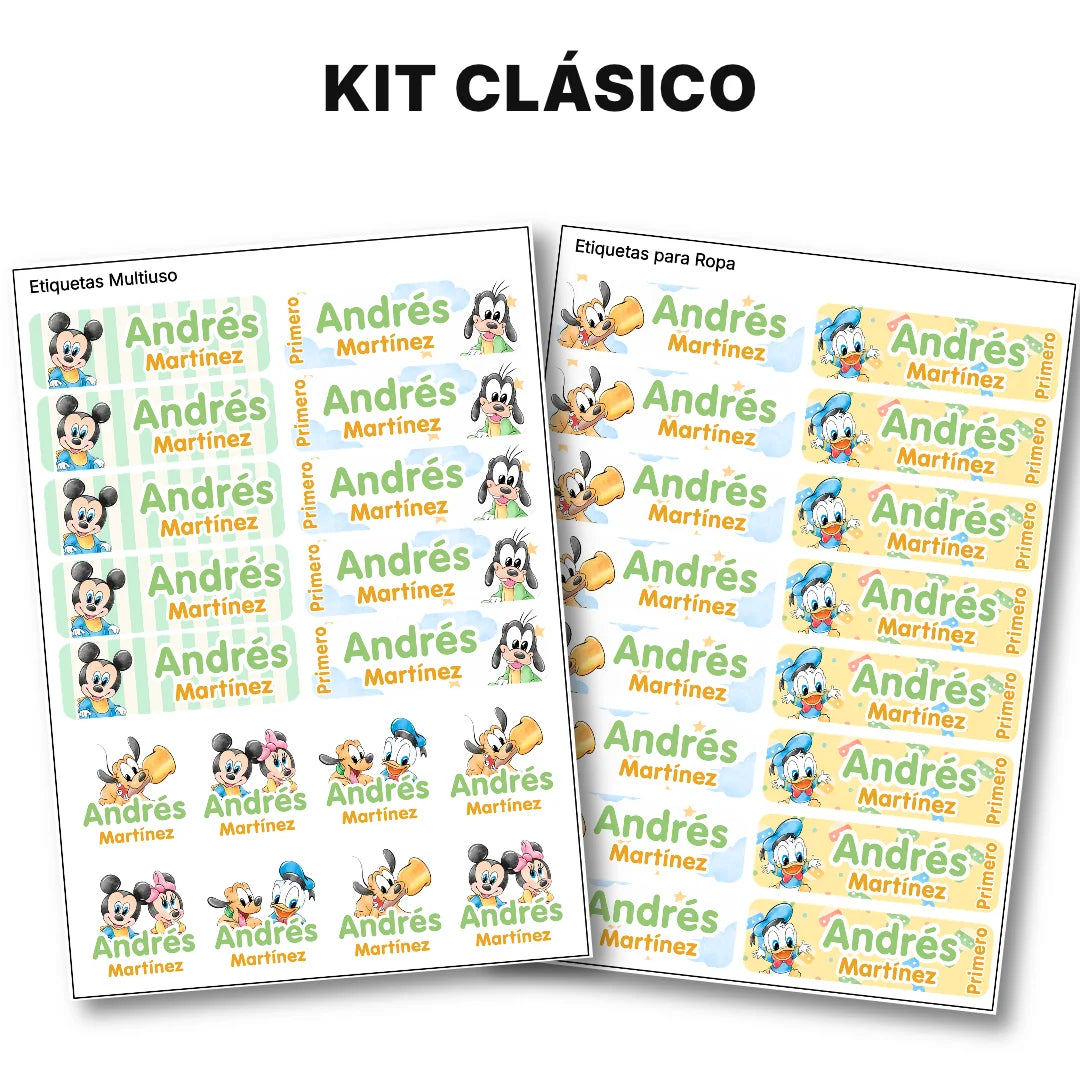 Pequeños Amigos – Etiquetas Escolares Personalizadas