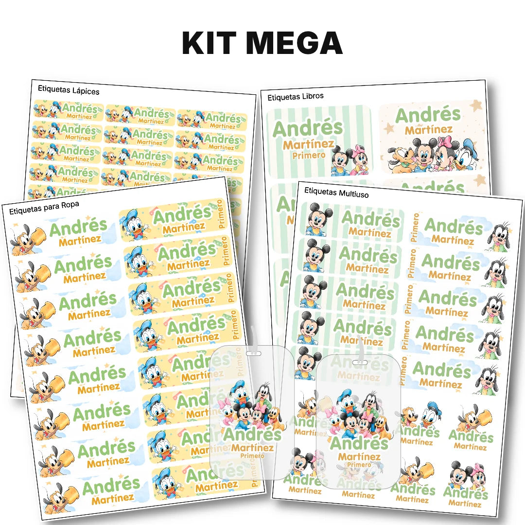 Pequeños Amigos – Etiquetas Escolares Personalizadas