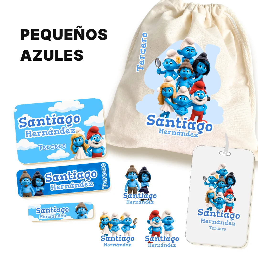 Pequeños Azules – Etiquetas Escolares Personalizadas
