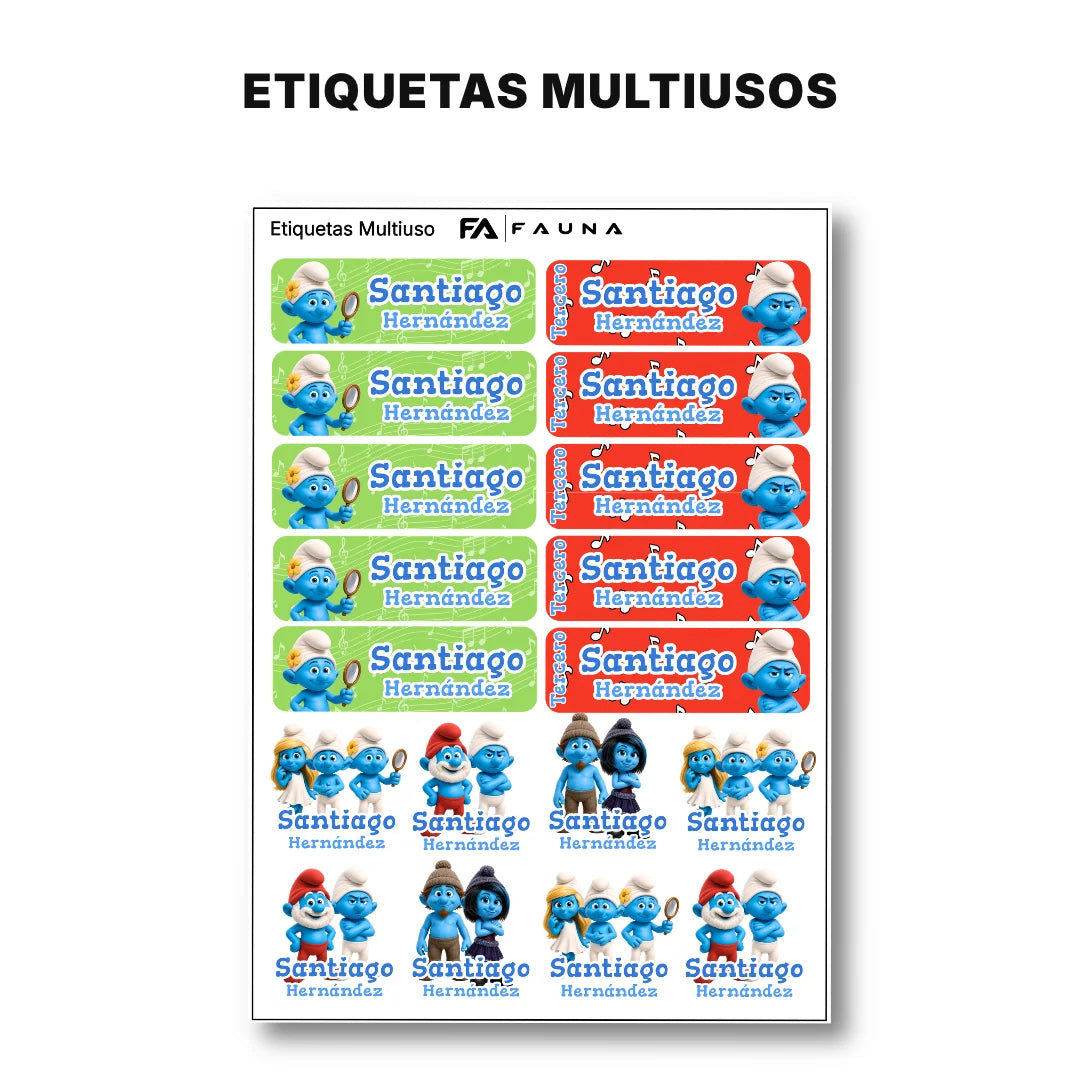 Pequeños Azules – Etiquetas Escolares Personalizadas