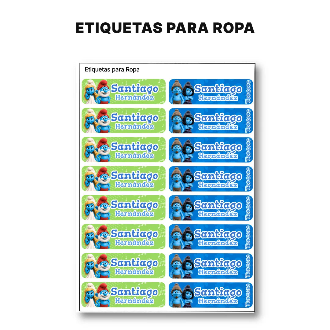 Pequeños Azules – Etiquetas Escolares Personalizadas