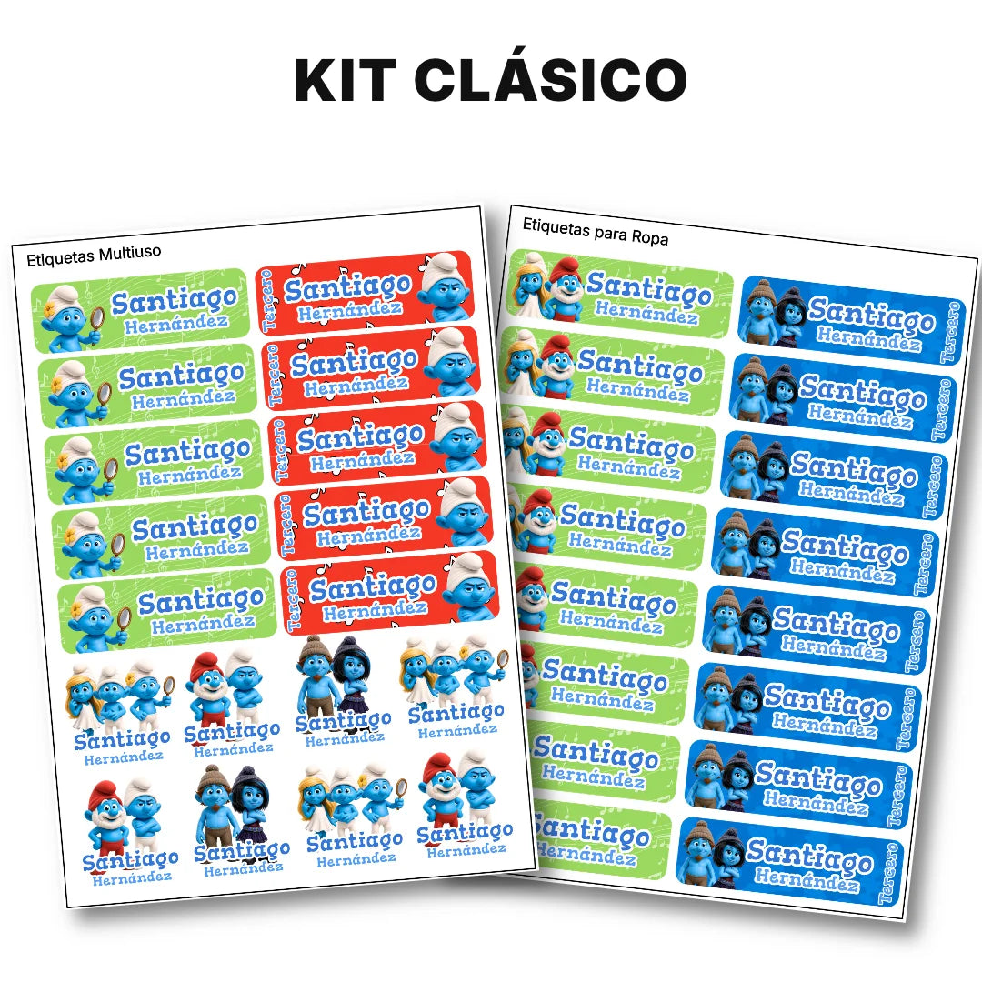 Pequeños Azules – Etiquetas Escolares Personalizadas