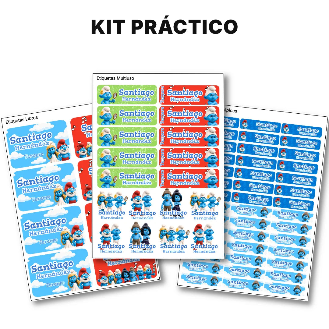 Pequeños Azules – Etiquetas Escolares Personalizadas