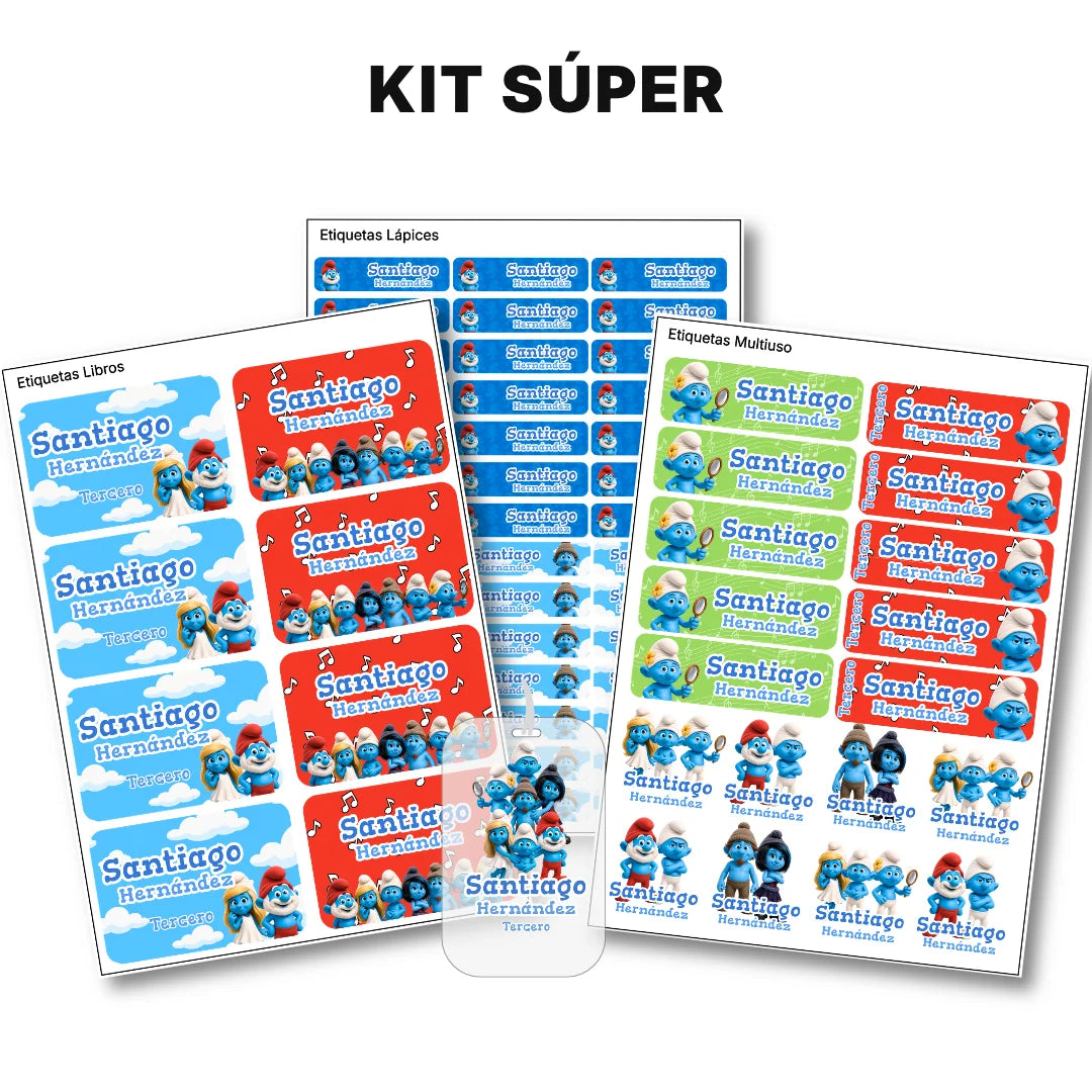 Pequeños Azules – Etiquetas Escolares Personalizadas