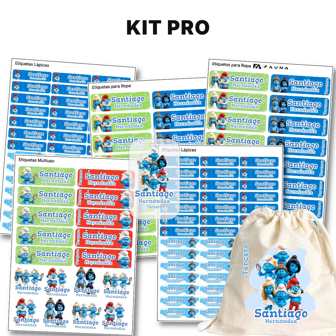 Pequeños Azules – Etiquetas Escolares Personalizadas