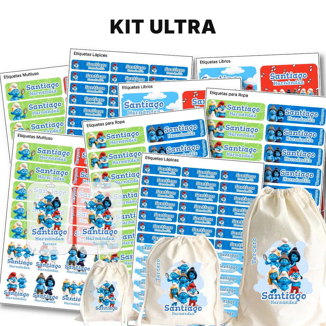 Pequeños Azules – Etiquetas Escolares Personalizadas