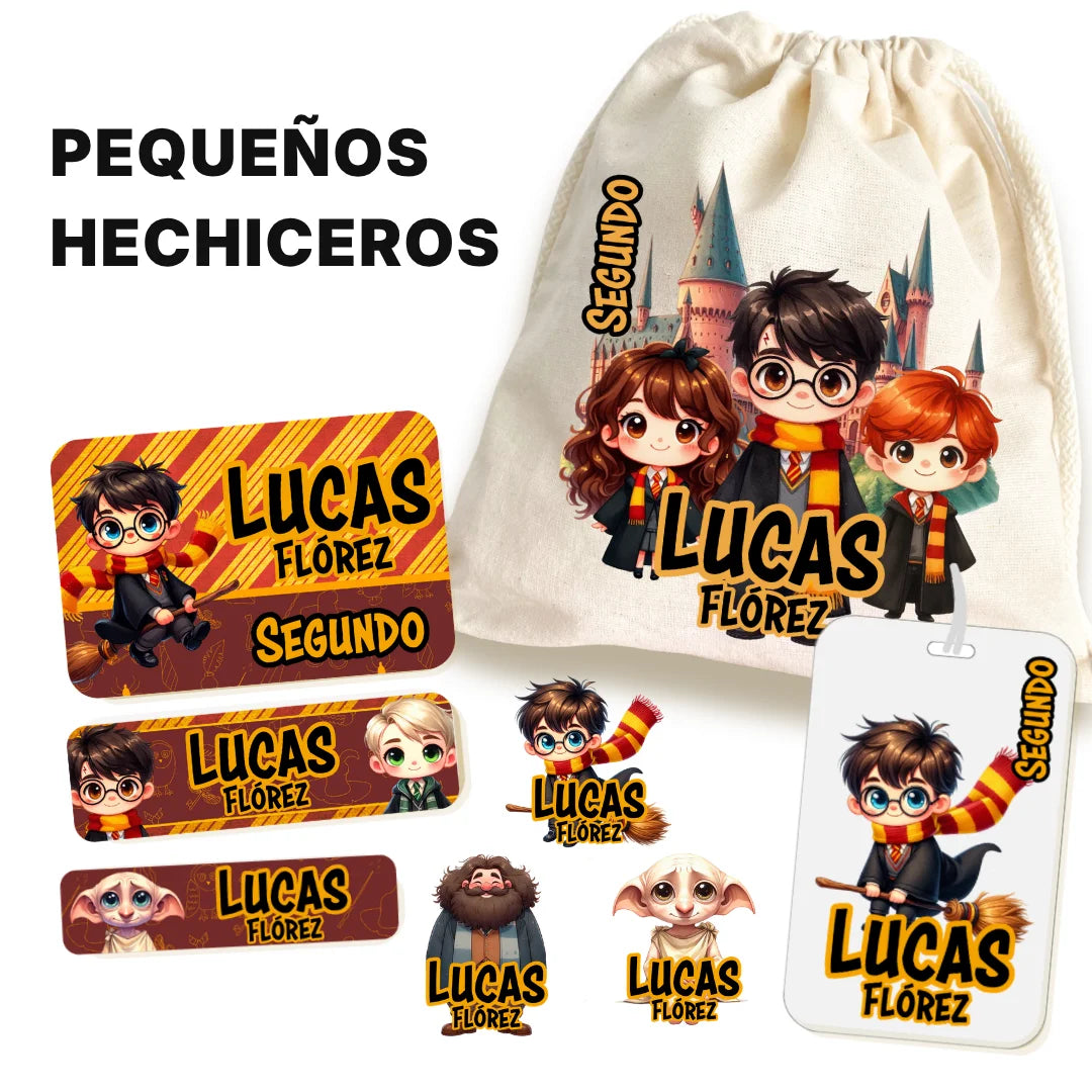 Pequeños Hechiceros – Etiquetas Escolares Personalizadas