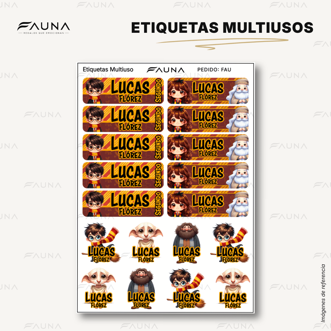 Pequeños Hechiceros 🪄 - Etiquetas Escolares Premium Personalizadas