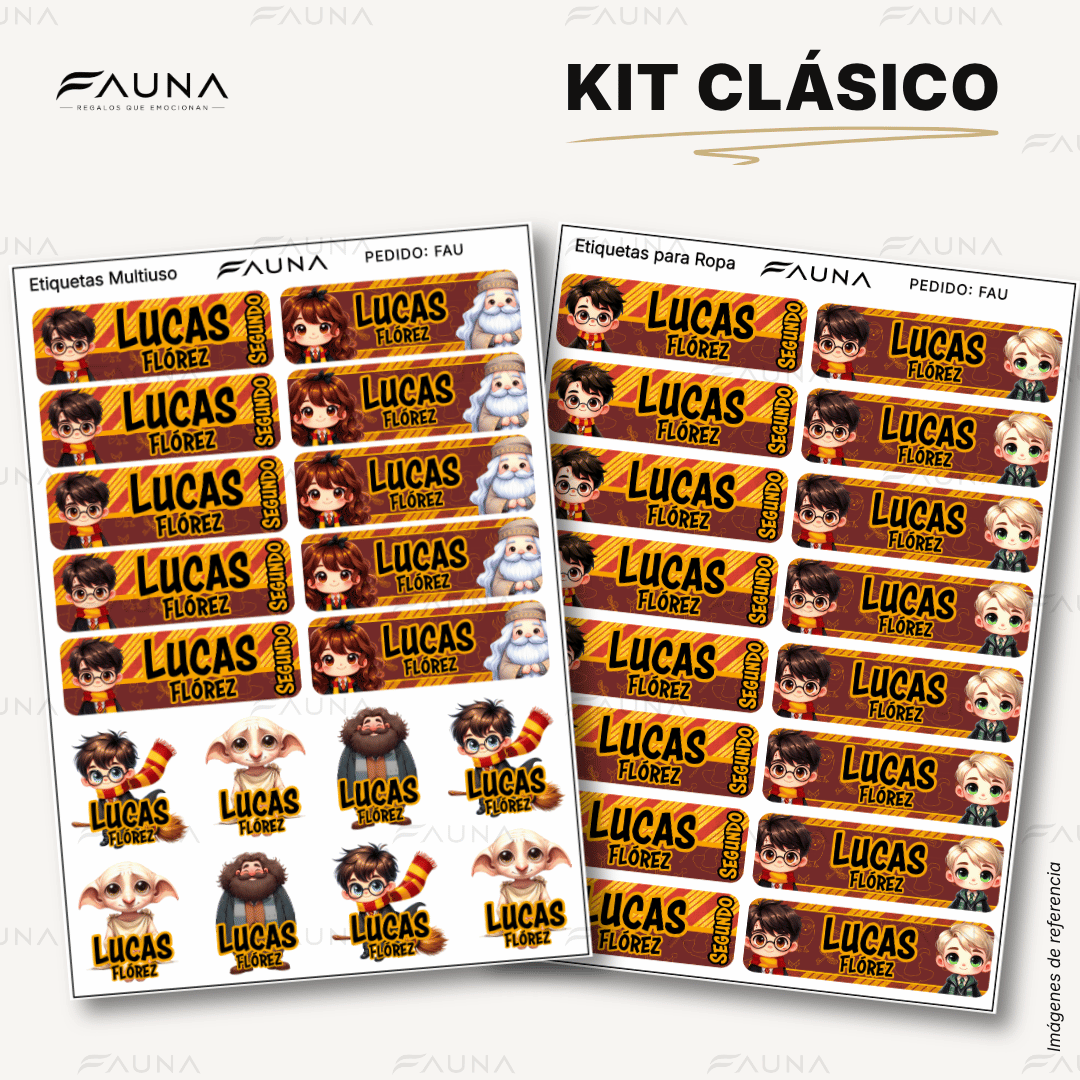 Pequeños Hechiceros 🪄 - Etiquetas Escolares Premium Personalizadas