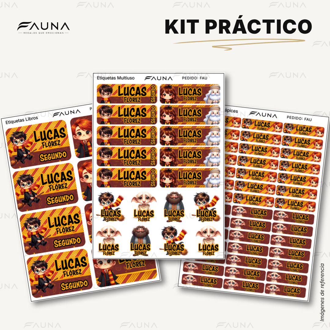 Pequeños Hechiceros 🪄 - Etiquetas Escolares Premium Personalizadas