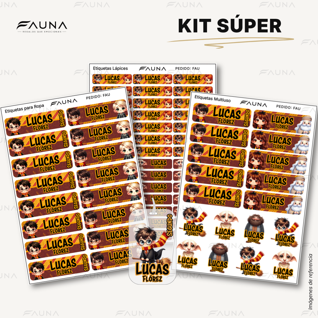Pequeños Hechiceros 🪄 - Etiquetas Escolares Premium Personalizadas