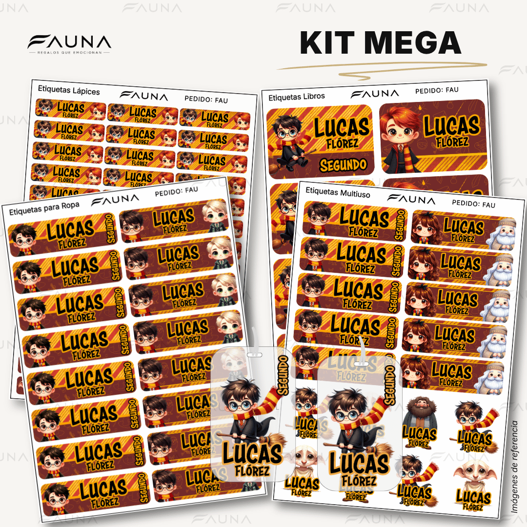 Pequeños Hechiceros 🪄 - Etiquetas Escolares Premium Personalizadas