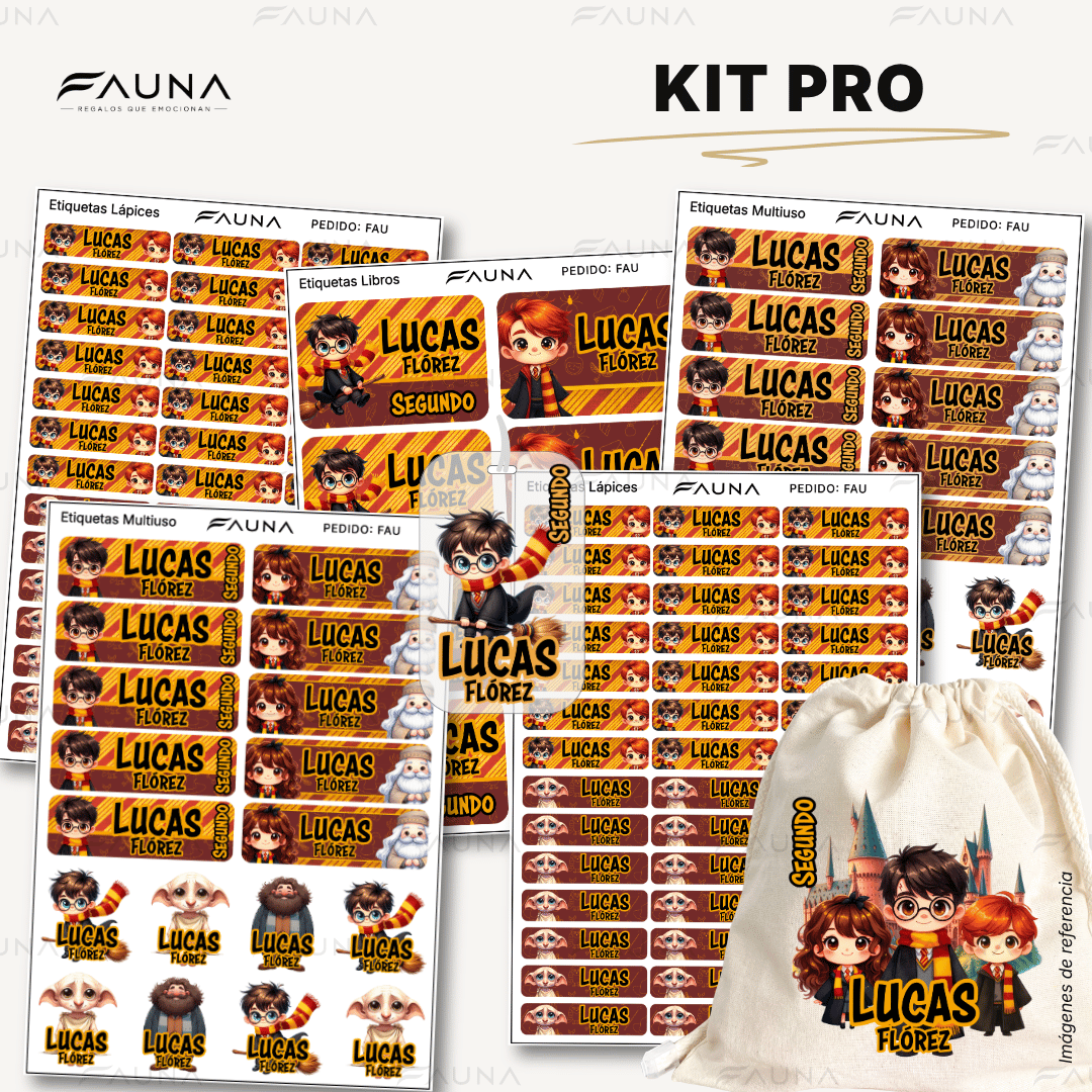 Pequeños Hechiceros 🪄 - Etiquetas Escolares Premium Personalizadas