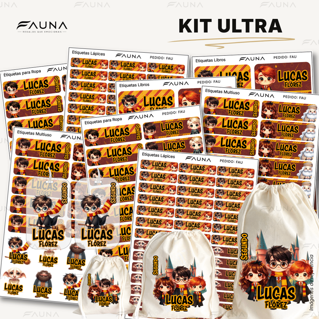 Pequeños Hechiceros 🪄 - Etiquetas Escolares Premium Personalizadas