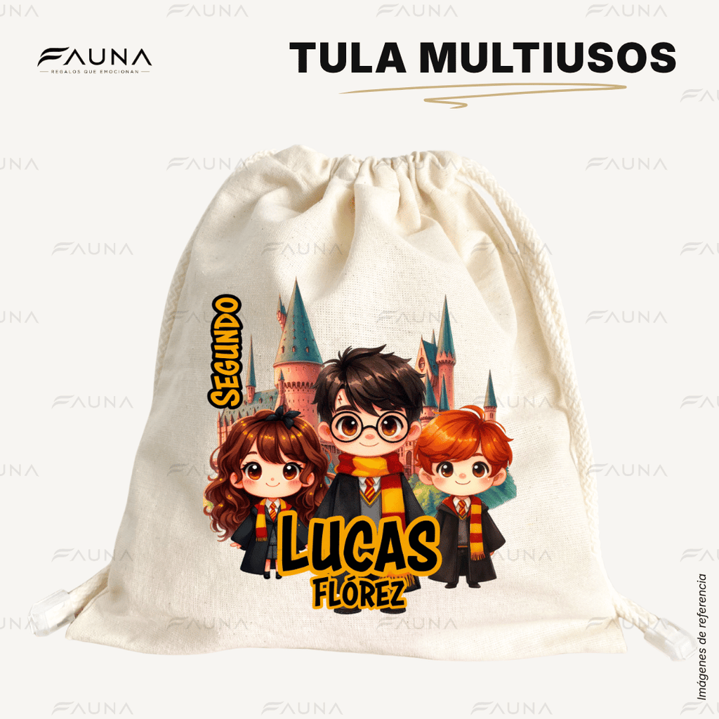 Pequeños Hechiceros 🪄 - Tula personalizada para niños – multiusos con nombre