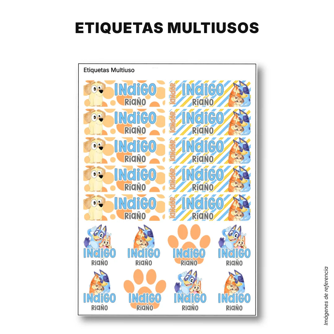 Perrita Aventurera – Etiquetas Escolares Personalizadas
