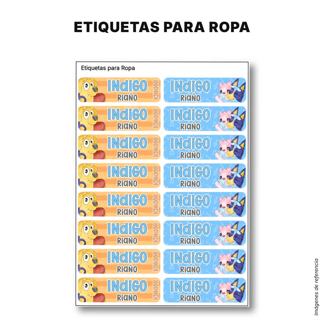 Perrita Aventurera – Etiquetas Escolares Personalizadas