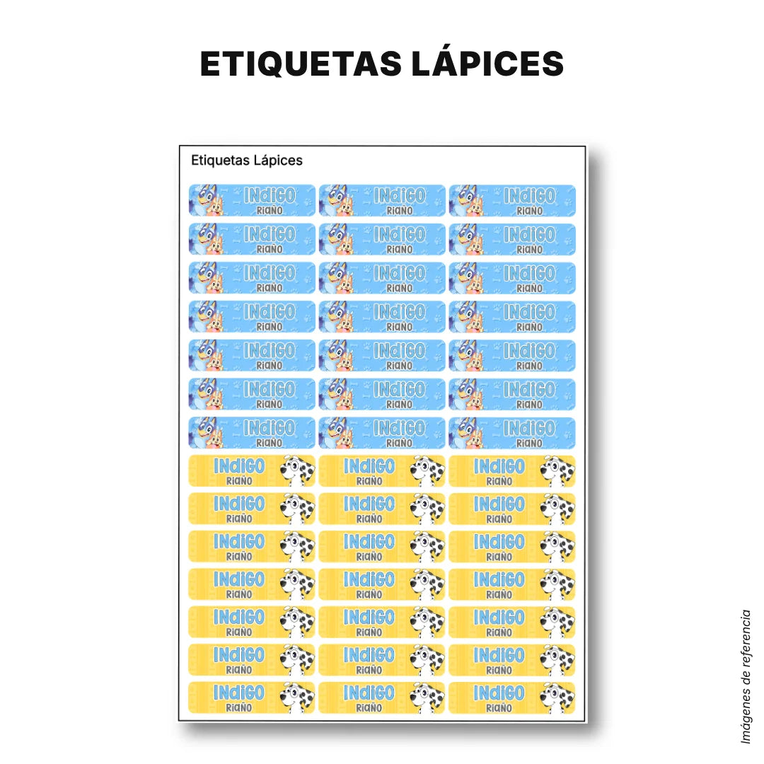 Perrita Aventurera – Etiquetas Escolares Personalizadas