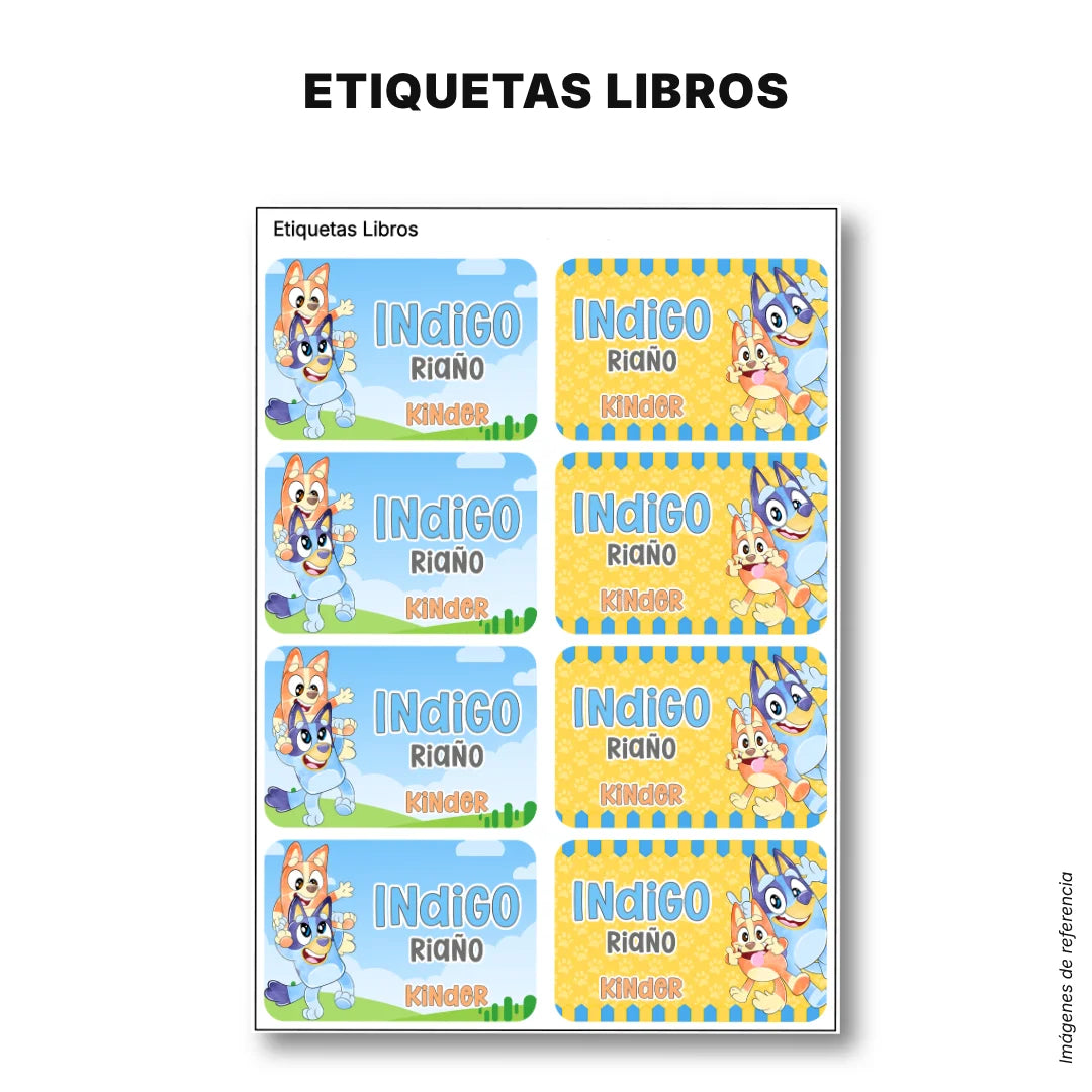 Perrita Aventurera – Etiquetas Escolares Personalizadas