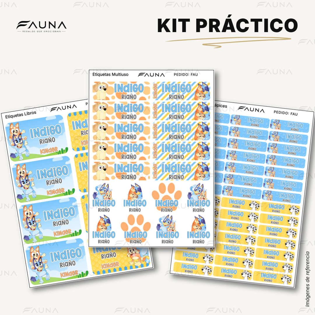 Perrita Aventurera 🐾 - Etiquetas Escolares Premium Personalizadas