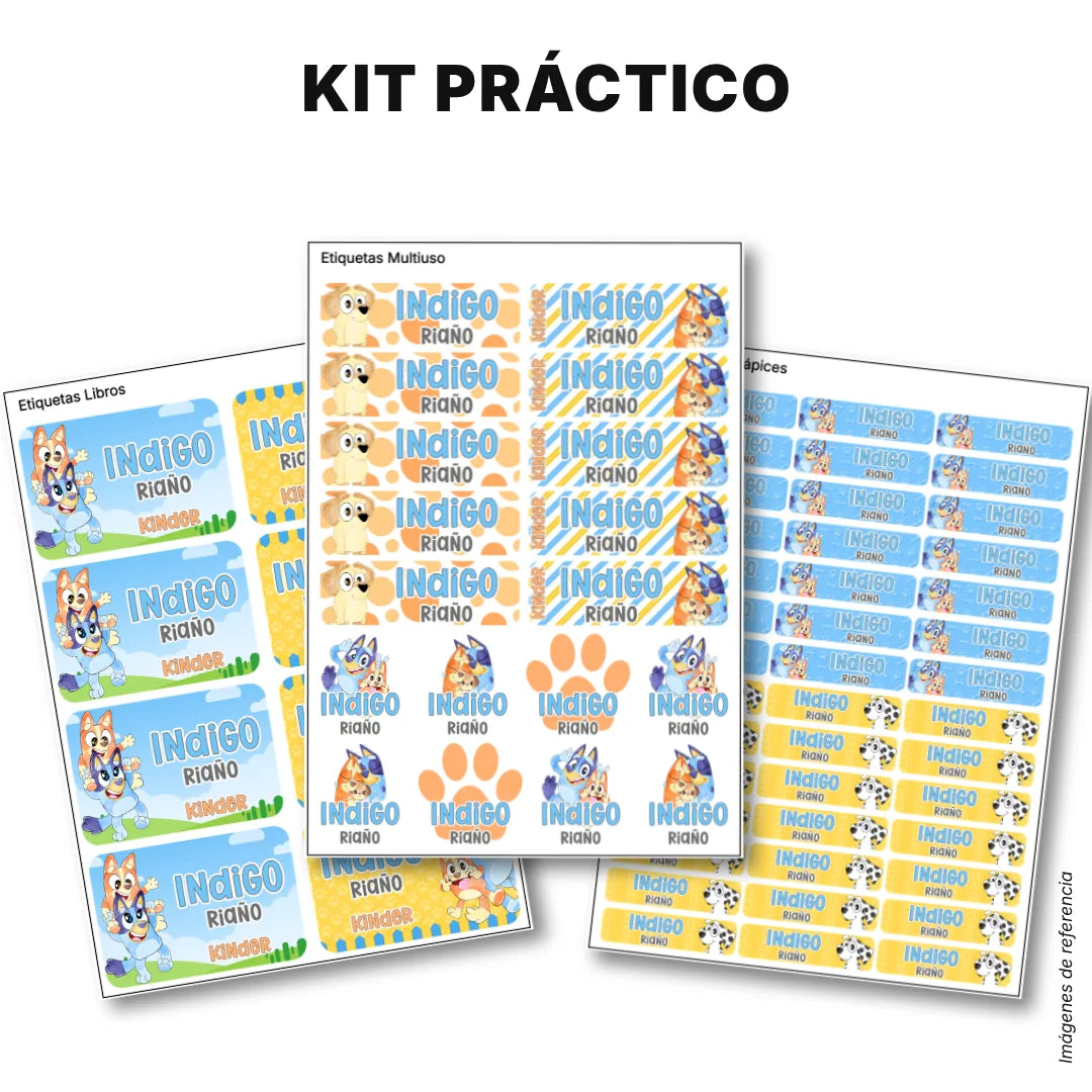 Perrita Aventurera – Etiquetas Escolares Personalizadas