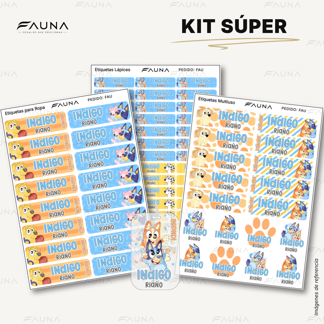 Perrita Aventurera 🐾 - Etiquetas Escolares Premium Personalizadas
