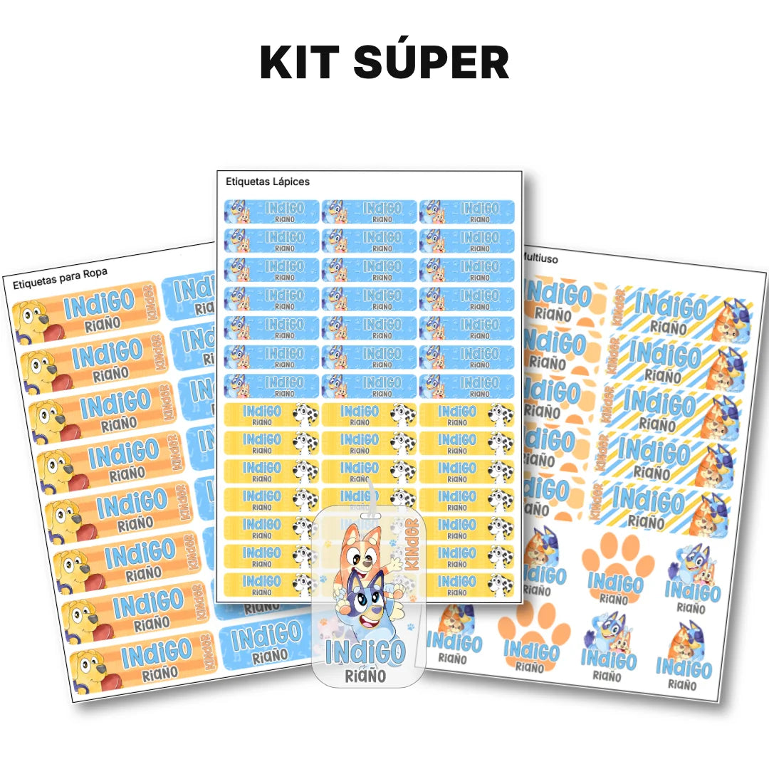 Perrita Aventurera – Etiquetas Escolares Personalizadas